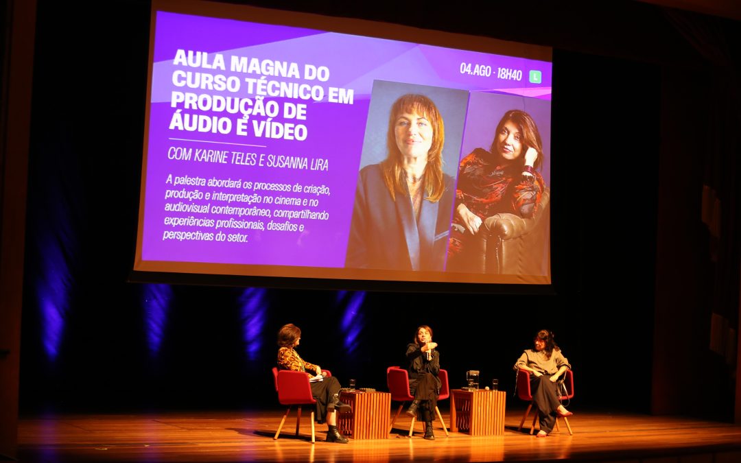 Aula magna de abertura do Curso Técnico em Produção de Áudio e Vídeo