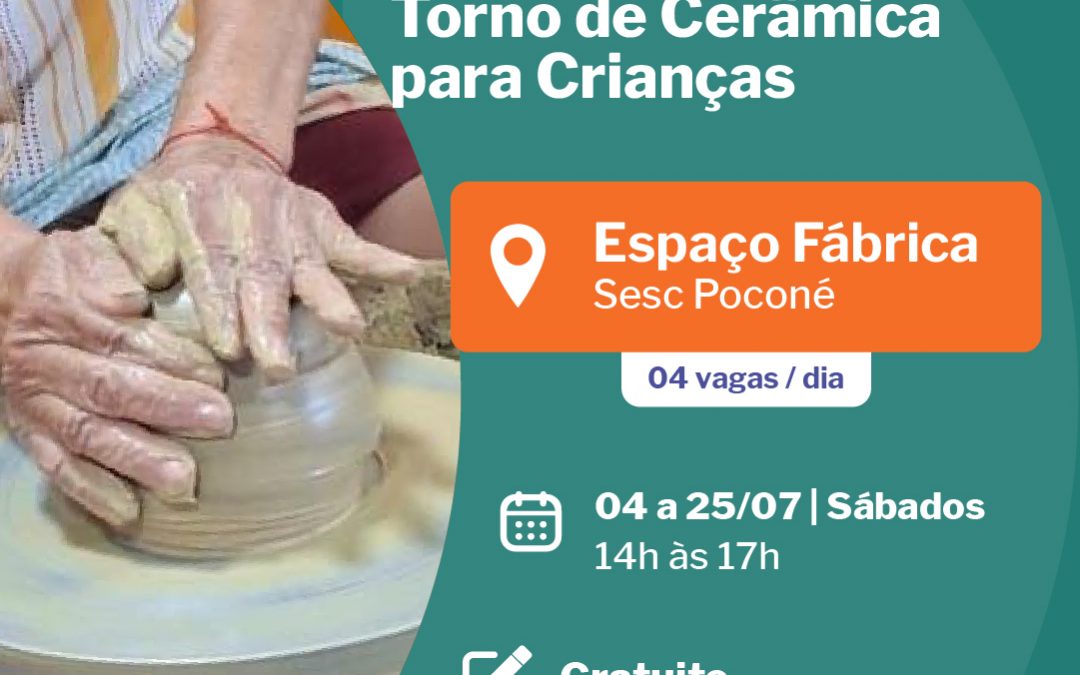 Vivência em Torno de Cerâmica para Crianças