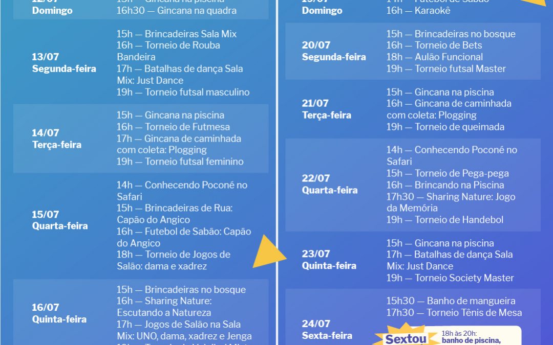 SESC NAS FÉRIAS