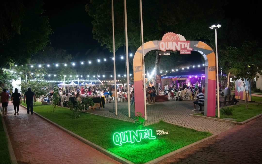 Quintal do Sesc Poconé reúne música, gastronomia e cultura na edição de agosto