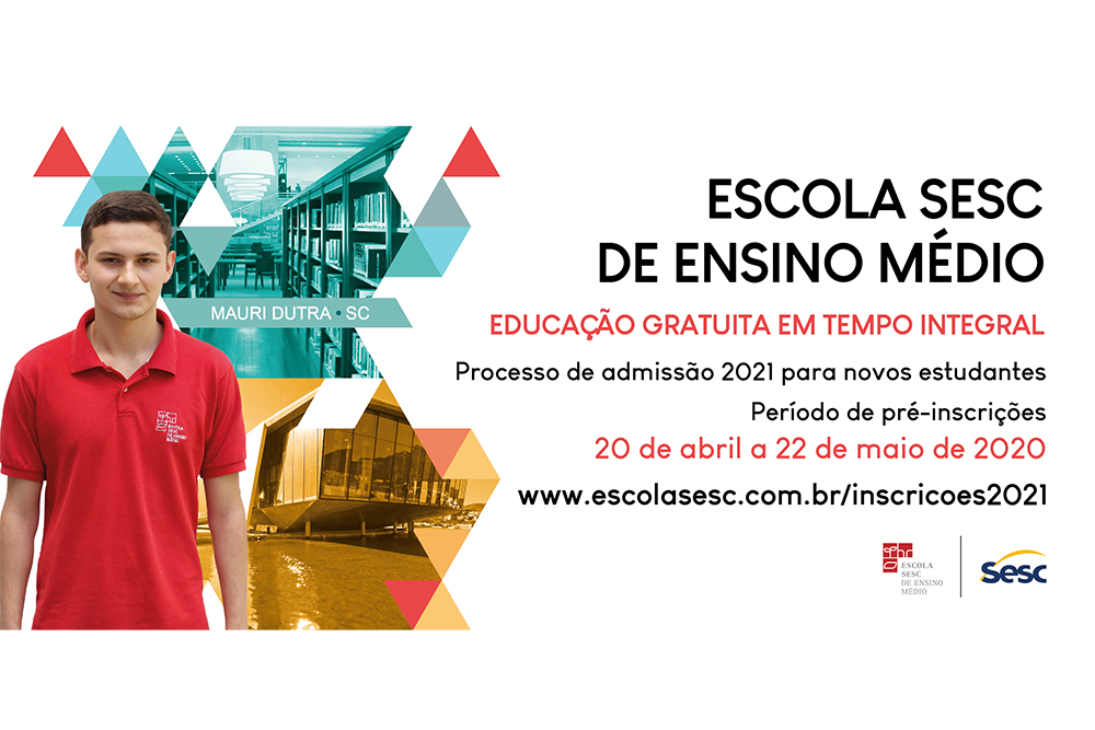 Escola Sesc de Ensino Médio abre processo seletivo 2021