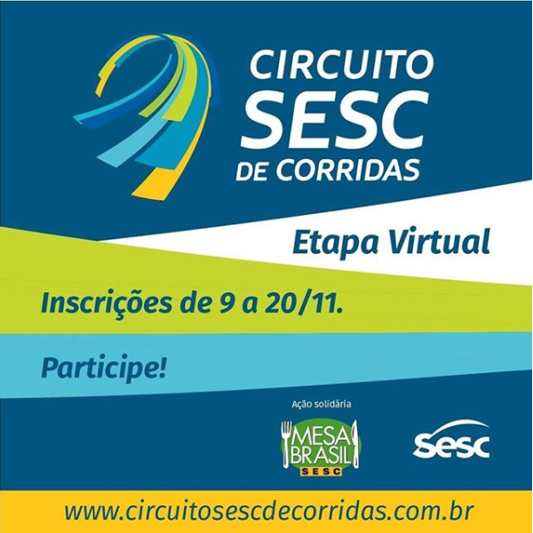 Circuito Sesc de Corridas promove etapa virtual solidária