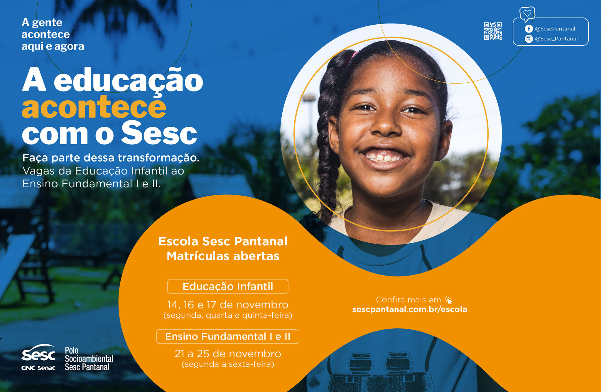 Escola Sesc Pantanal abre inscrições a novos alunos para 2023